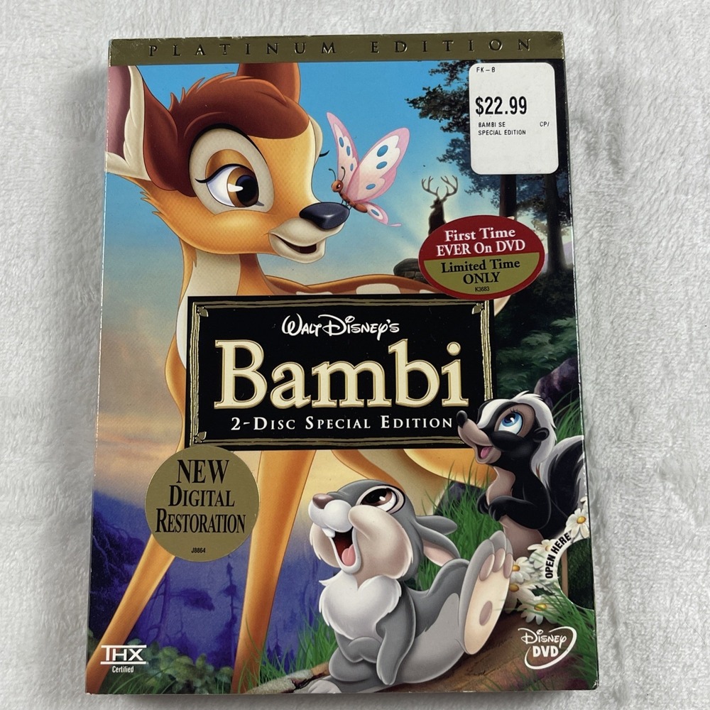 New Bambi (DVD, 2005, 2-Disc Set, Special Edition/Platinum Edition)  W/Slipcover